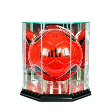 Perfect Cases Perfect Cases VLBL-B Octagon Volleyball Display Case; Black VLBL-B